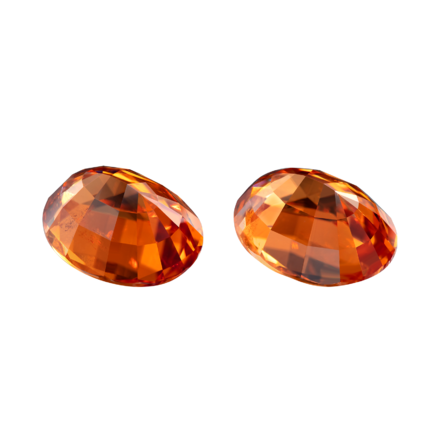Сет из двух спессартинов, Овал, 9,58 ct 2