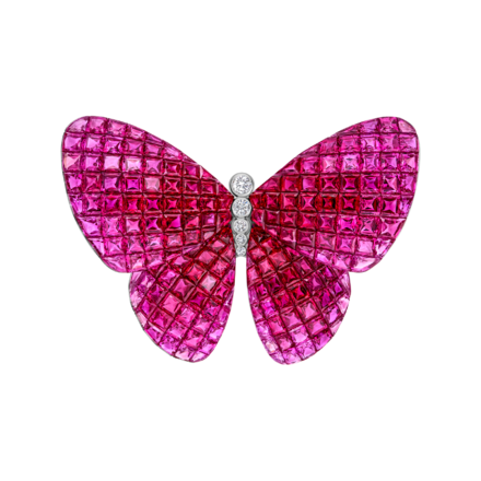 Кольцо с рубинами и бриллиантами, белое золото 2