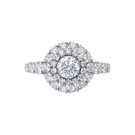 Кольцо с бриллиантами, белое золото 2