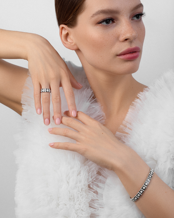 Браслет с бриллиантами, белое золото, н.керамика 2