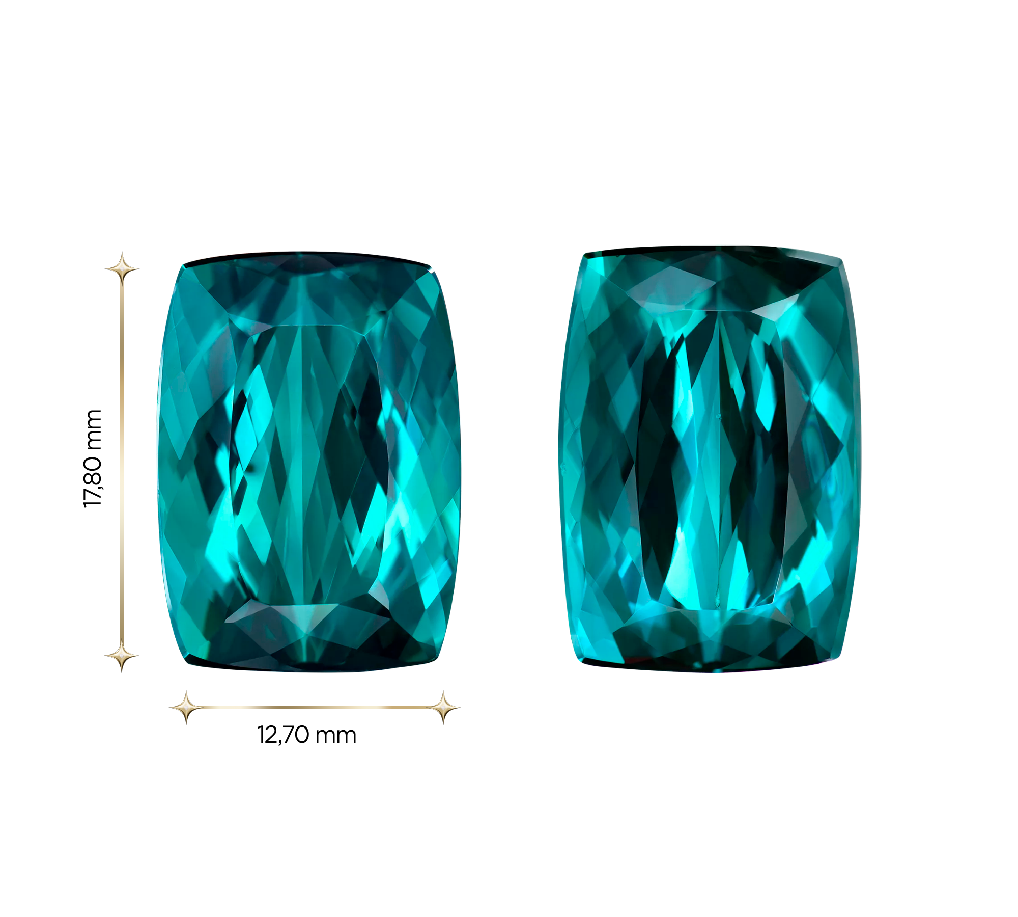 Сет из двух Турмалинов Индиголитов, 13,34ct/ 14,79ct