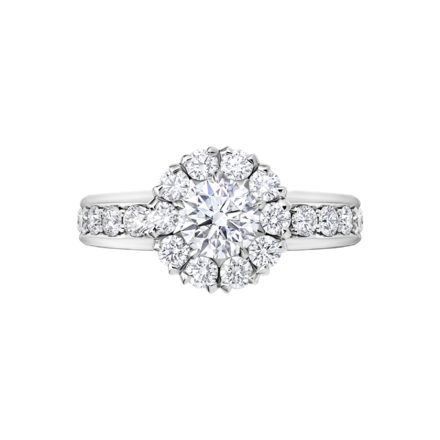 Кольцо с бриллиантами, белое золото 2