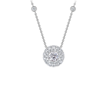 Колье с бриллиантами, белое золото 1