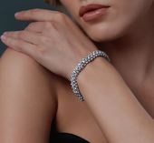 Браслет с бриллиантами, белое золото