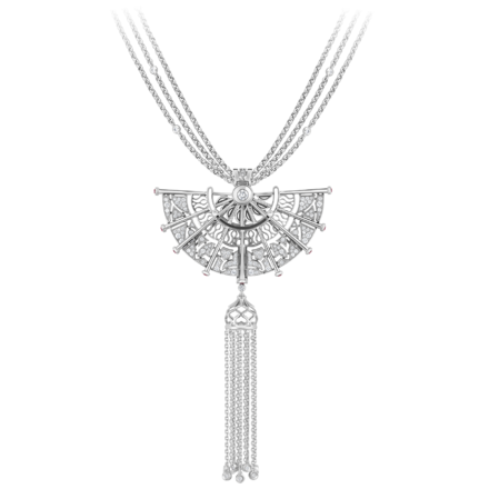 Подвес с бриллиантами и рубинами, белое золото 1