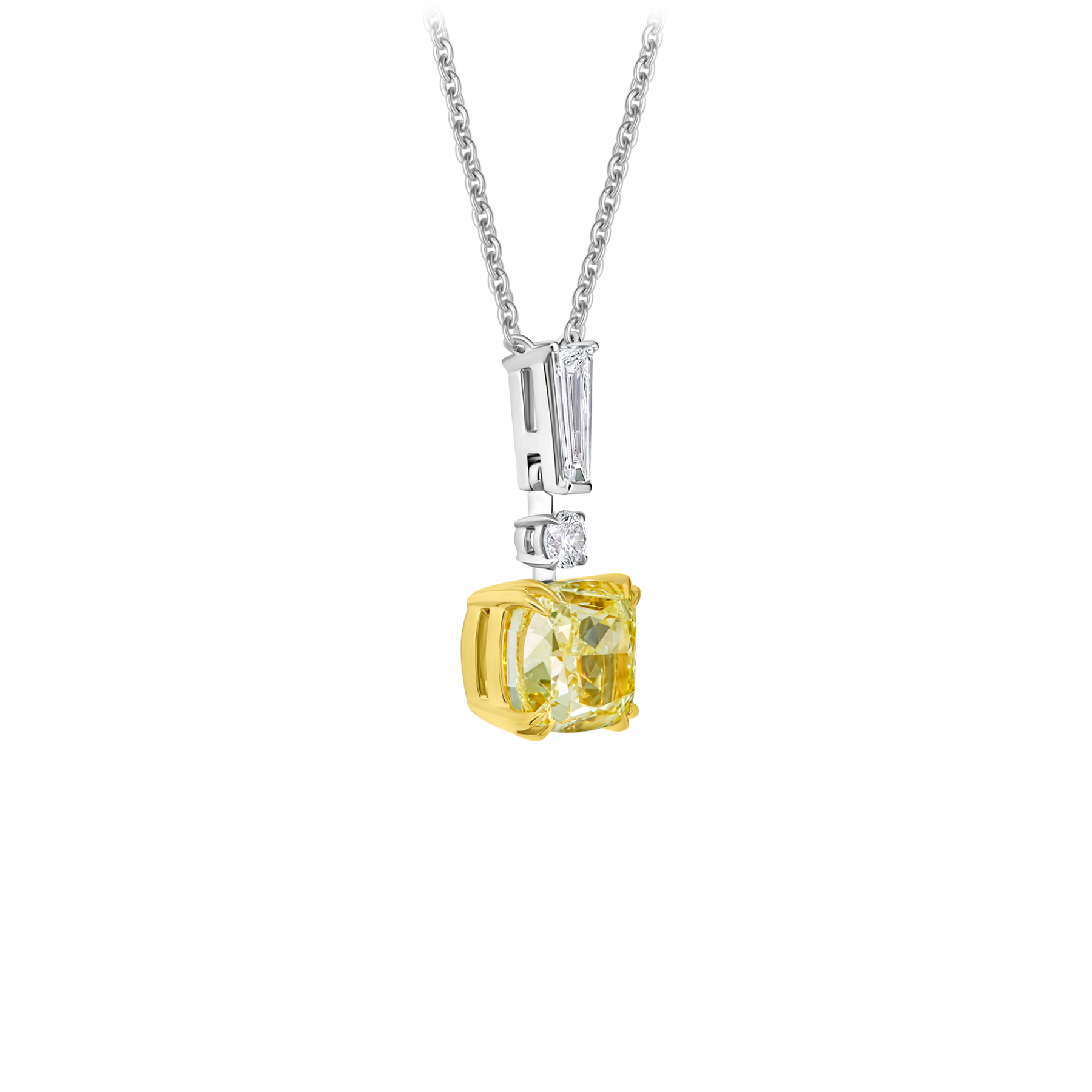 Колье с бриллиантами, белое золото