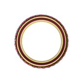 Кольцо с рубинами, желтое золото