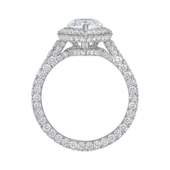 Кольцо с бриллиантами, белое золото