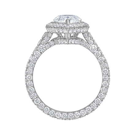 Помолвочное кольцо с бриллиантами, белое золото 3