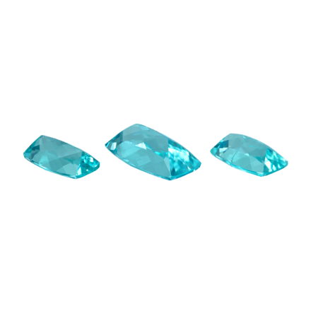 Сет из 3-х Турмалинов Параиба, Кушон, 1,51 ct, 1,44 ct и 2,78ct 2
