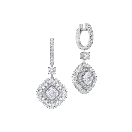 Серьги с бриллиантами, белое золото 1