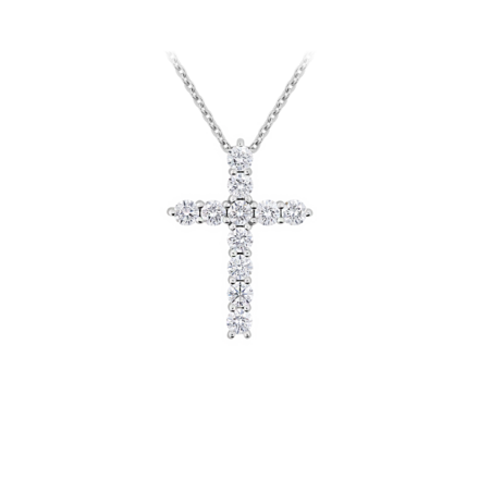 Колье с бриллиантами, белое золото 1