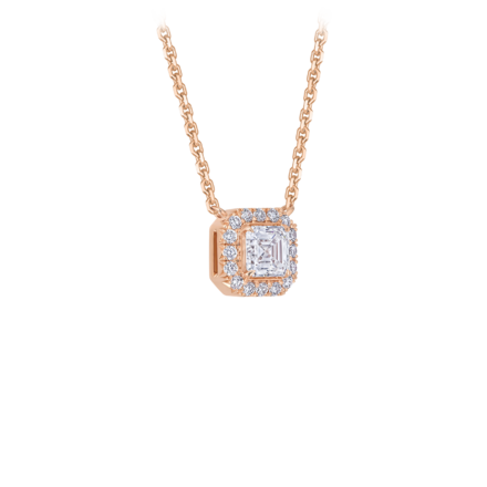 Колье с бриллиантами, розовое золото 2