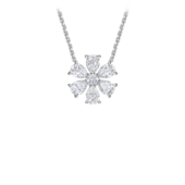 Колье с бриллиантами, белое золото