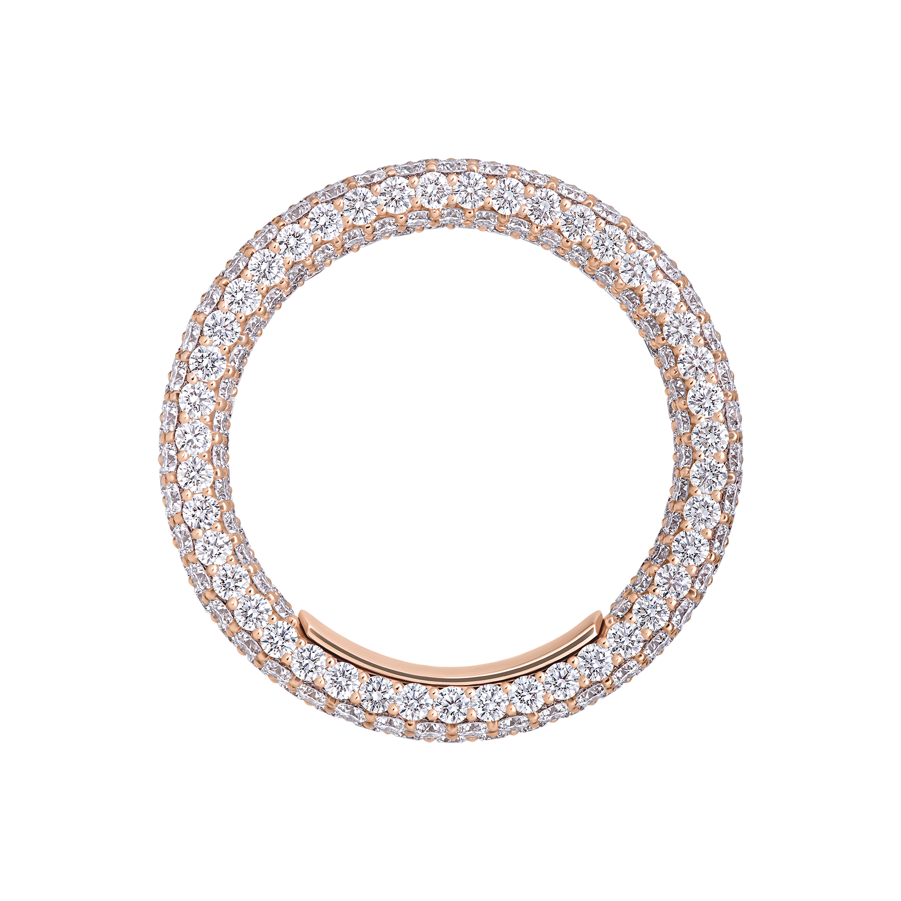 Кольцо с бриллиантами, розовое золото