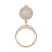 Кольцо с бриллиантами, розовое золото