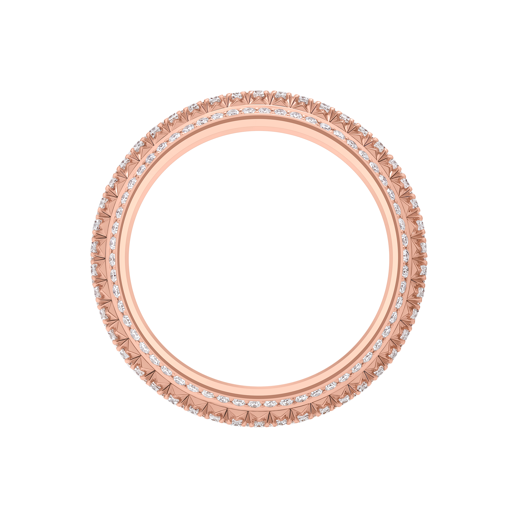 Кольцо с бриллиантами, розовое золото